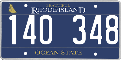 RI license plate 140348