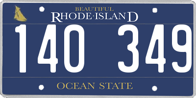 RI license plate 140349
