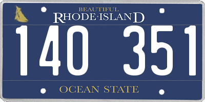 RI license plate 140351