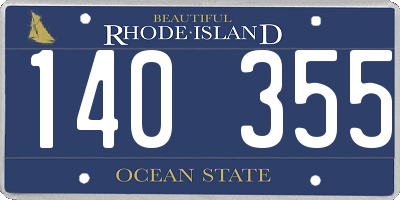 RI license plate 140355