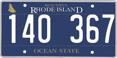 RI license plate 140367