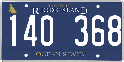RI license plate 140368