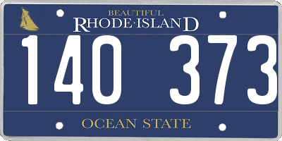 RI license plate 140373
