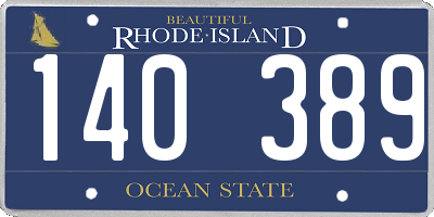 RI license plate 140389