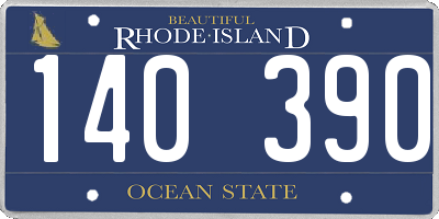 RI license plate 140390