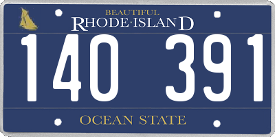 RI license plate 140391