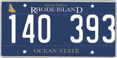 RI license plate 140393