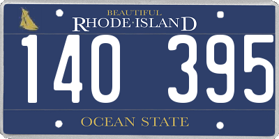 RI license plate 140395