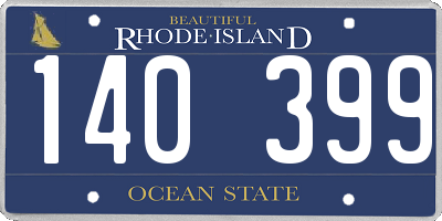RI license plate 140399