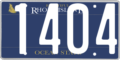 RI license plate 1404