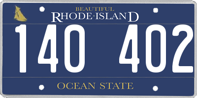 RI license plate 140402