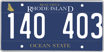 RI license plate 140403
