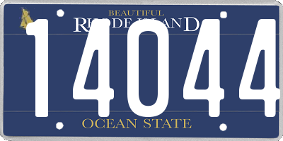 RI license plate 14044