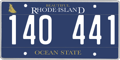 RI license plate 140441