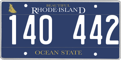 RI license plate 140442