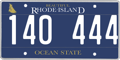 RI license plate 140444