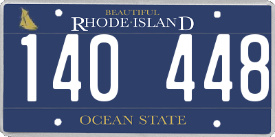 RI license plate 140448