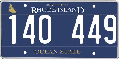 RI license plate 140449