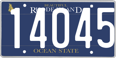 RI license plate 14045