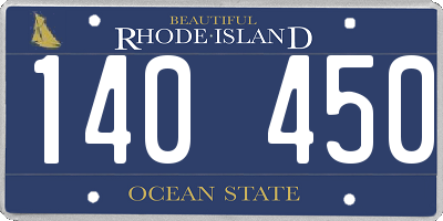 RI license plate 140450