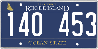 RI license plate 140453
