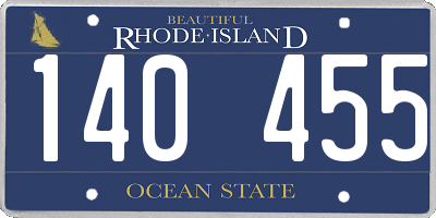RI license plate 140455