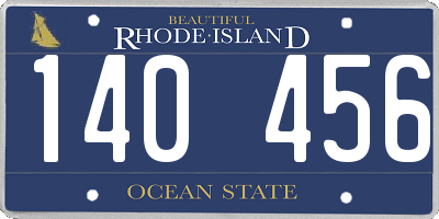 RI license plate 140456