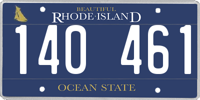RI license plate 140461