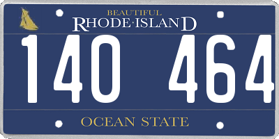 RI license plate 140464