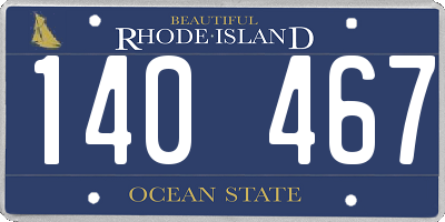 RI license plate 140467