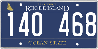 RI license plate 140468