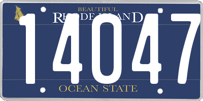 RI license plate 14047