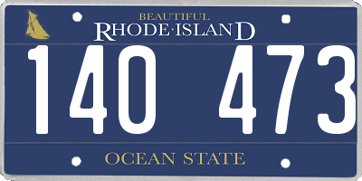 RI license plate 140473