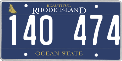 RI license plate 140474