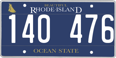 RI license plate 140476