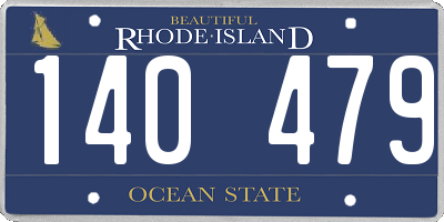 RI license plate 140479