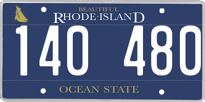 RI license plate 140480