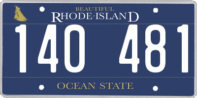 RI license plate 140481