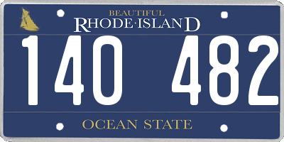 RI license plate 140482