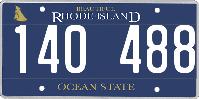 RI license plate 140488