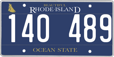 RI license plate 140489
