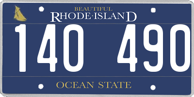 RI license plate 140490