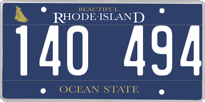RI license plate 140494