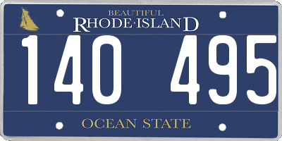 RI license plate 140495