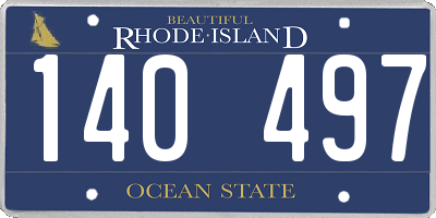 RI license plate 140497