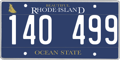 RI license plate 140499