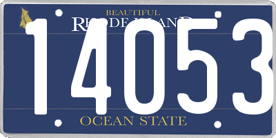 RI license plate 14053