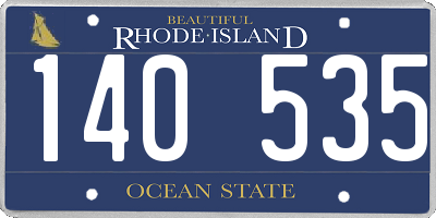 RI license plate 140535