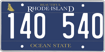RI license plate 140540