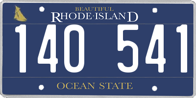 RI license plate 140541